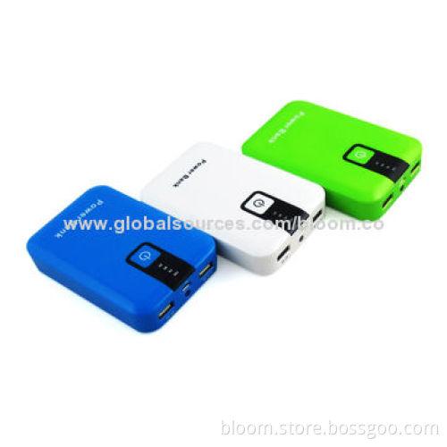Fashionable 5,000mAh dual USB port power bank for mobile phone welcome OEM